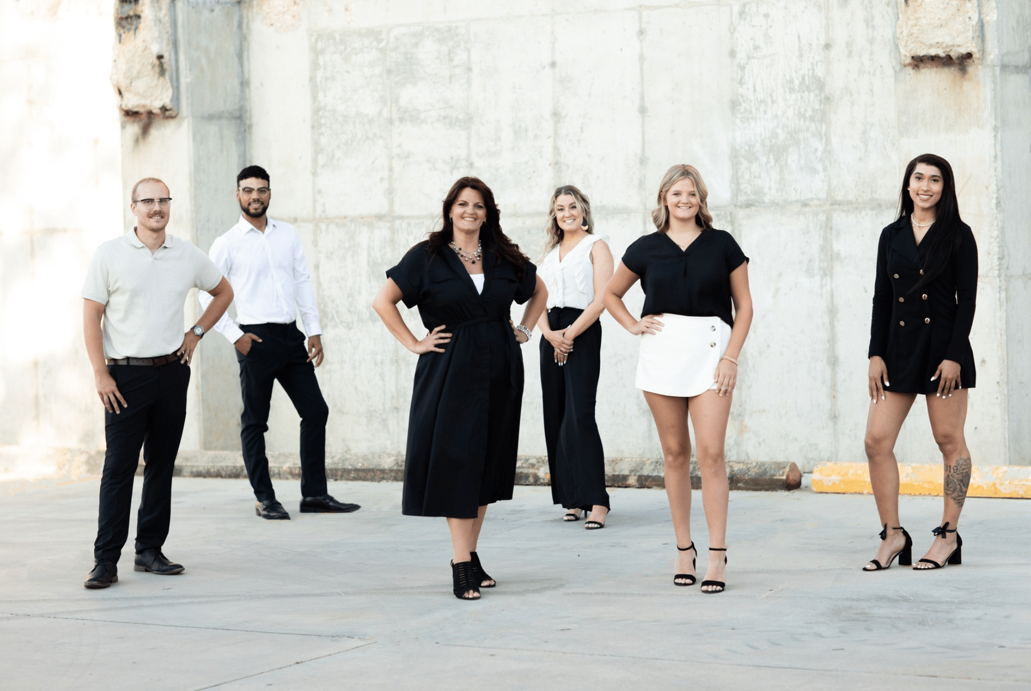 Borrowed Time Real Estate team during a July branding photoshoot in Poplar Bluff, Missouri.