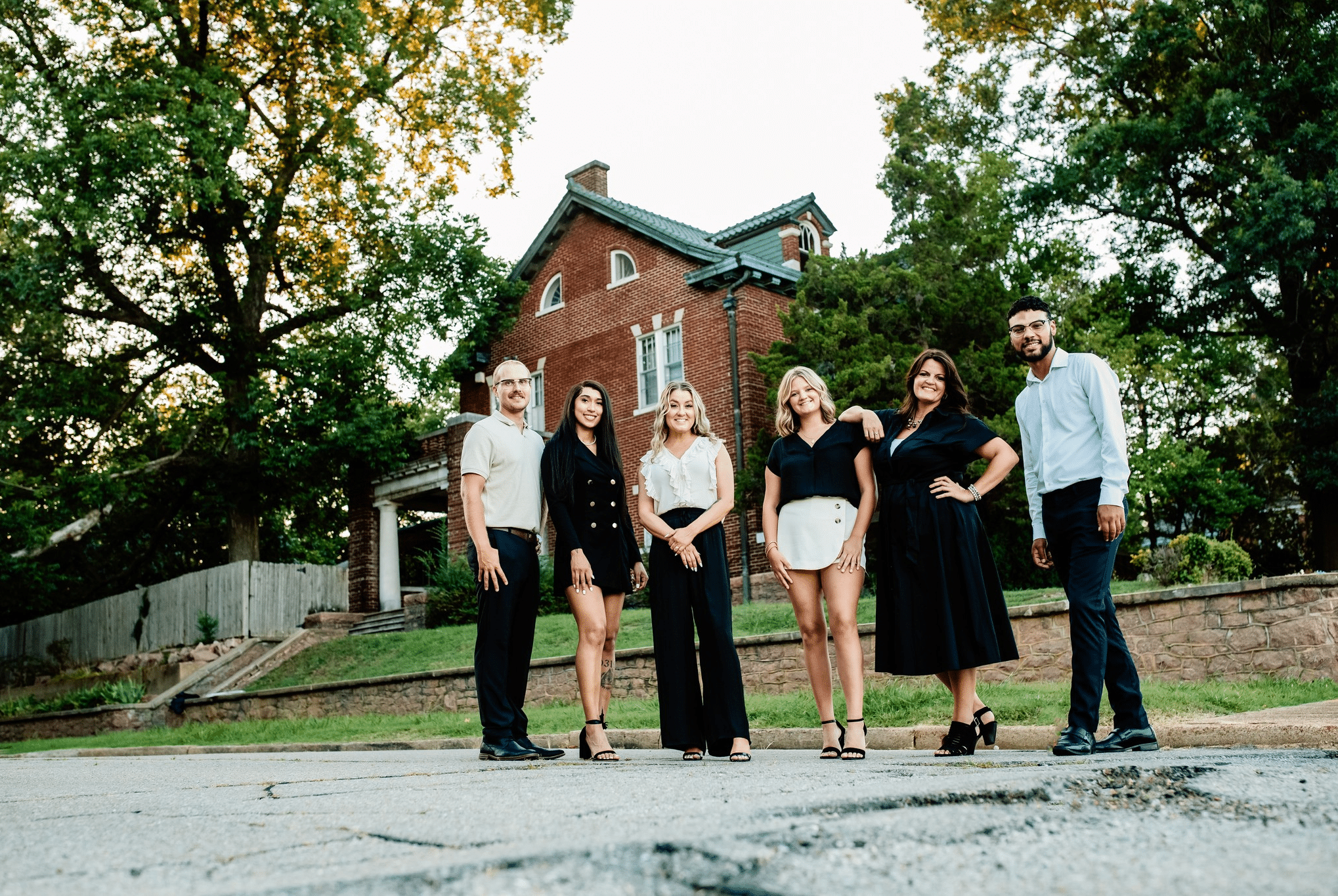 Borrowed Time Real Estate team photo taken during a branding shoot in Poplar Bluff, Missouri.
