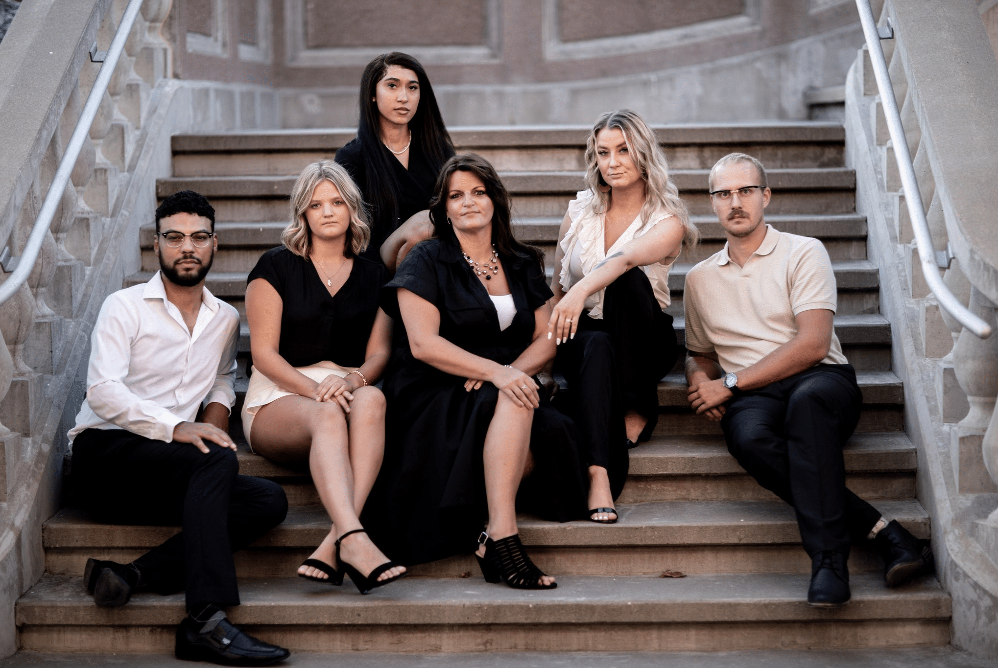 Borrowed Time Real Estate team photo from a July branding session in Poplar Bluff.