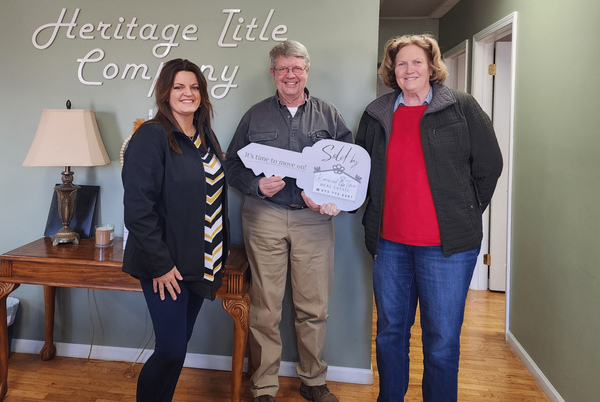 Home sellers celebrating closing day after selling property in Oakbrier Subdivision
