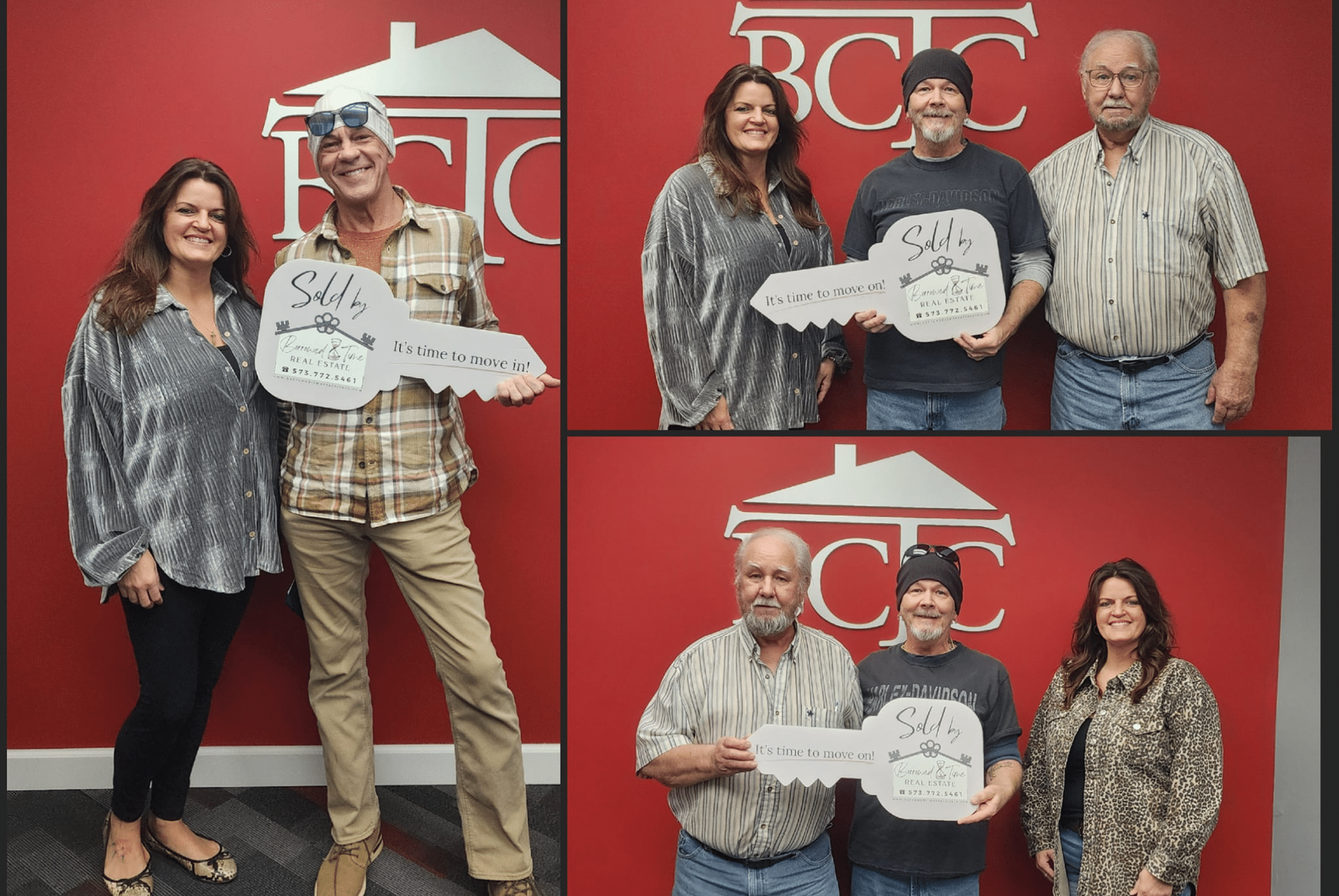 Clients celebrating selling one home and buying another with Borrowed Time Real Estate in Southeast Missouri