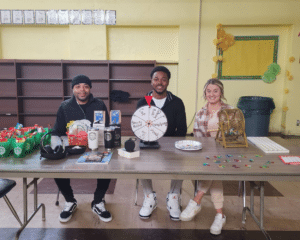 Borrowed Time Real Estate agents hosting games and prizes at the Bright Futures Reward Day celebration for students at Mark Twain School in Poplar Bluff Missouri on February 5 2026